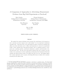 A Comparison of Approaches to Advertising Measurement