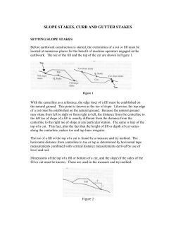 SLOPE STAKES, CURB AND GUTTER STAKES