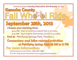Choose your starting time: End at: Petrifying Springs Park, Pavilion 1