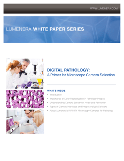 Digital Pathology: A Primer for Microscope Camera