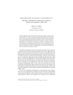 MODERNISM WITHOUT MODERNITY