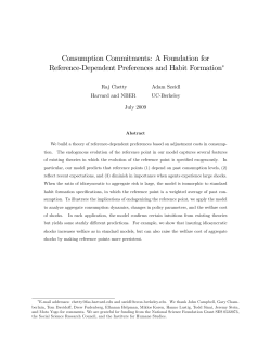 Consumption Commitments: A Foundation for Reference
