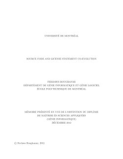 universit&eacute; de montr&eacute;al source code and license statement co