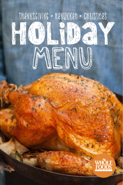 HOLIDaY MeNU - Whole Foods Market