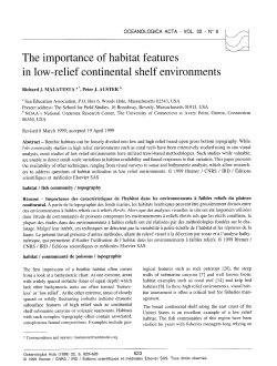 The importance of habitat features in low-relief - Archimer