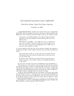 100 Prisoners and a Lightbulb