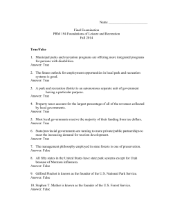 RA 194 Final - Health, Exercise Science, and Recreation Management