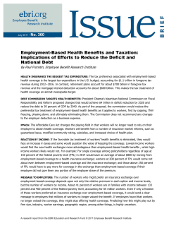 Employment-Based Health Benefits and Taxation