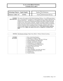 ATP syllabus - Lancaster High School