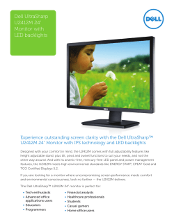 Dell UltraSharp U2412M 24" Monitor with LED backlights