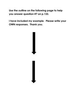 Use the outline on the following page to help you answer question