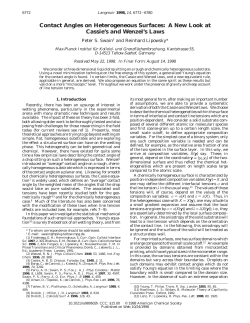 Contact Angles on Heterogeneous Surfaces: A New Look at