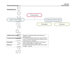 Polymer Review - Savita Pall and Chemistry