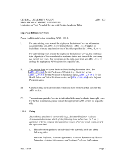 APM 133 (revised 9-1-15)