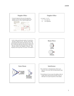 Doppler Effect Doppler Effect Shock Wave Sonic Boom Interference