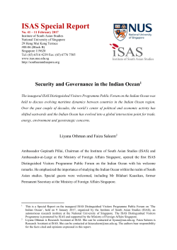 Security and Governance in the Indian Ocean
