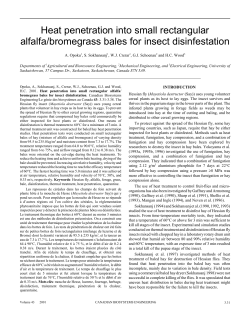 Heat penetration into small rectangular alfalfa/bromegrass bales for