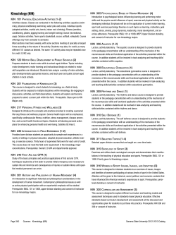 Kinesiology (KIN) - Sonoma State University