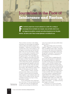 Journalism in the Face of Intolerance and Racism