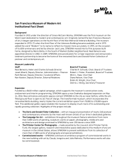 San Francisco Museum of Modern Art Institutional Fact Sheet