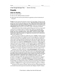 A Trip Through Geologic Time Fossils