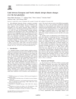Link between European and North Atlantic abrupt climate