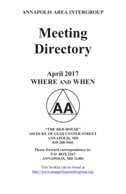 Meeting Directory - Annapolis Area Intergroup
