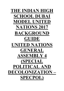 THE INDIAN HIGH SCHOOL DUBAI MODEL UNITED NATIONS