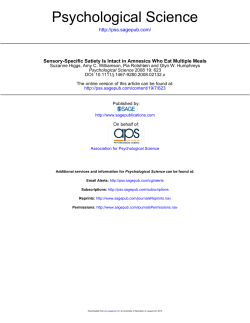 Psychological Science - University of Aberdeen