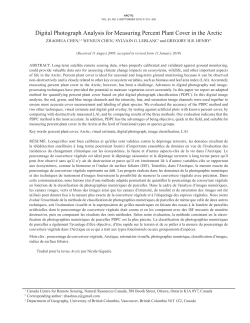 Digital Photograph Analysis for Measuring Percent Plant Cover in