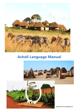 Peace Corps Acholi Course