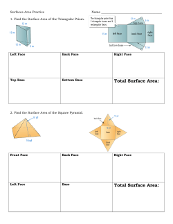 Total Surface Area - Baylor School Moodle