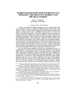 Market-Based Rates for Interstate Gas Pipelines: The Relevant