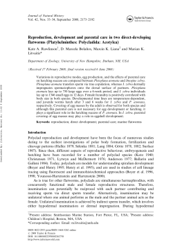 Reproduction, development and parental care in two direct