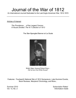 Summer 2010 - Journal of the War of 1812
