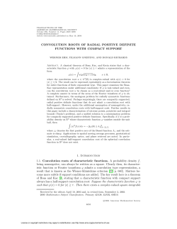 CONVOLUTION ROOTS OF RADIAL POSITIVE DEFINITE