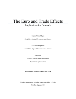 The Euro and Trade Effects