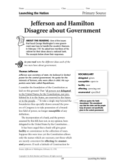 Hamilton v Jefferson