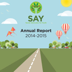 Annual Report 2014-2015 - Social Advocates For Youth