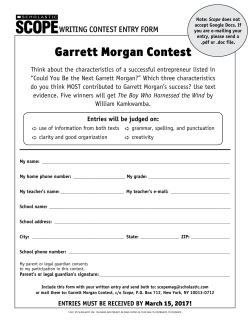 Garrett Morgan Contest