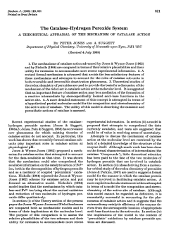 The Catalase-Hydrogen Peroxide System