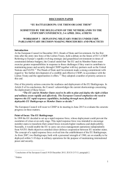 eu battlegroups: use them or lose them