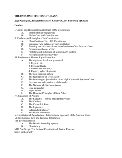 THE 1992 CONSTITUTION OF GHANA Kofi Quashigah, Associate