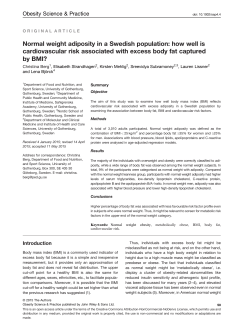 Normal weight adiposity in a Swedish population: how well is