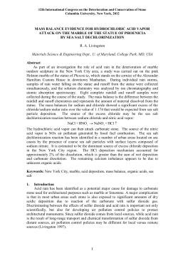 MASS BALANCE EVIDENCE FOR HYDROCHLORIC ACID VAPOR