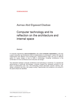 Computer technology and its reflection on the architecture and