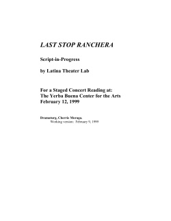 Last Stop Ranchara Staged Reading Script