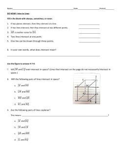 3. . 4. Two lines intersect at one point. 5. One line can be drawn