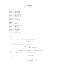 Math 528 Homework 2 Solutions Assignment: Section 2.1: #1