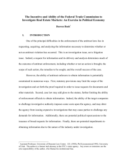 The FTC`s Authority to Collect Transaction Data: